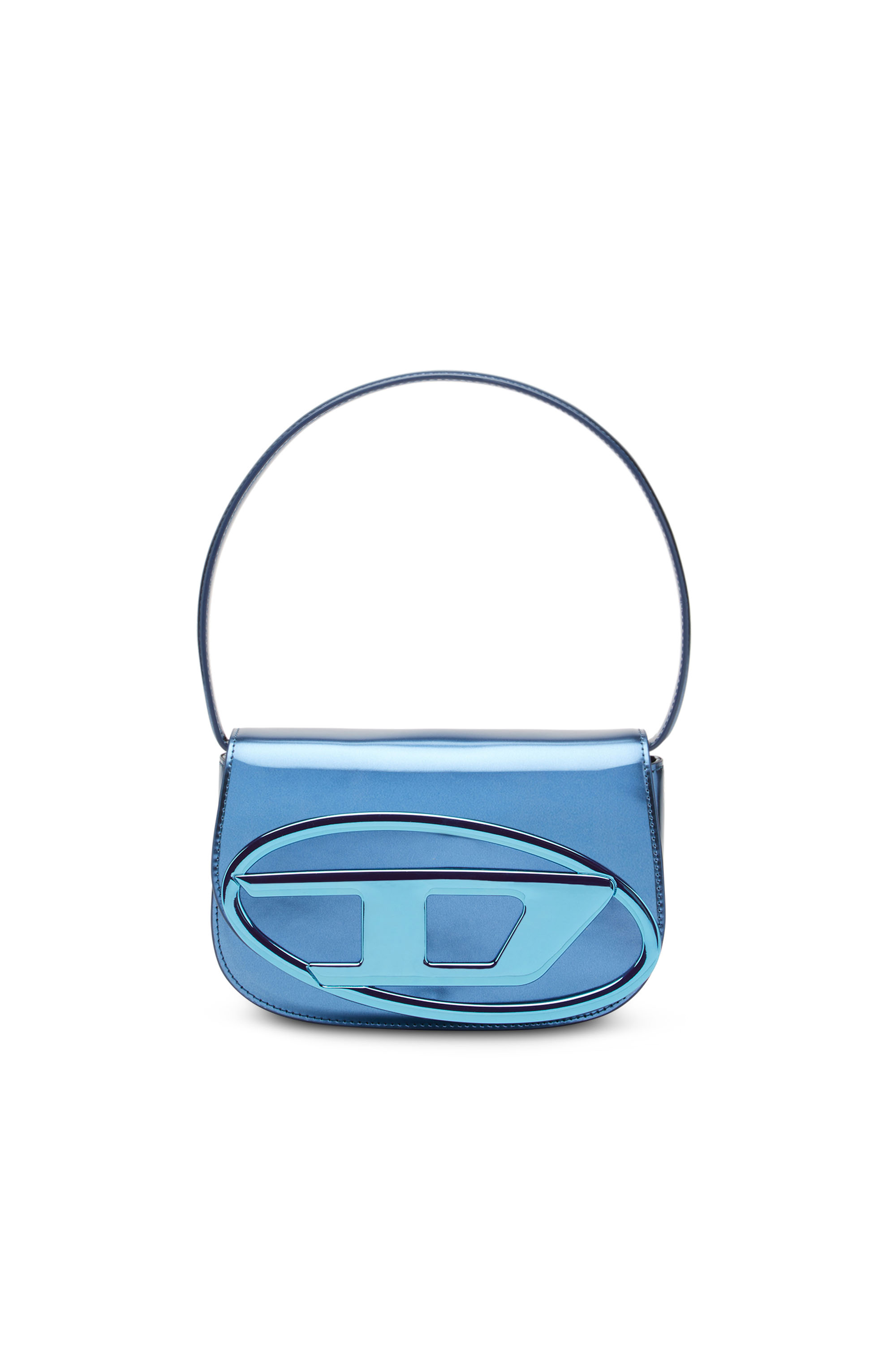 Diesel - 1DR, Female's 1DR-Iconic shoulder bag in mirrored leather in Blue - 1