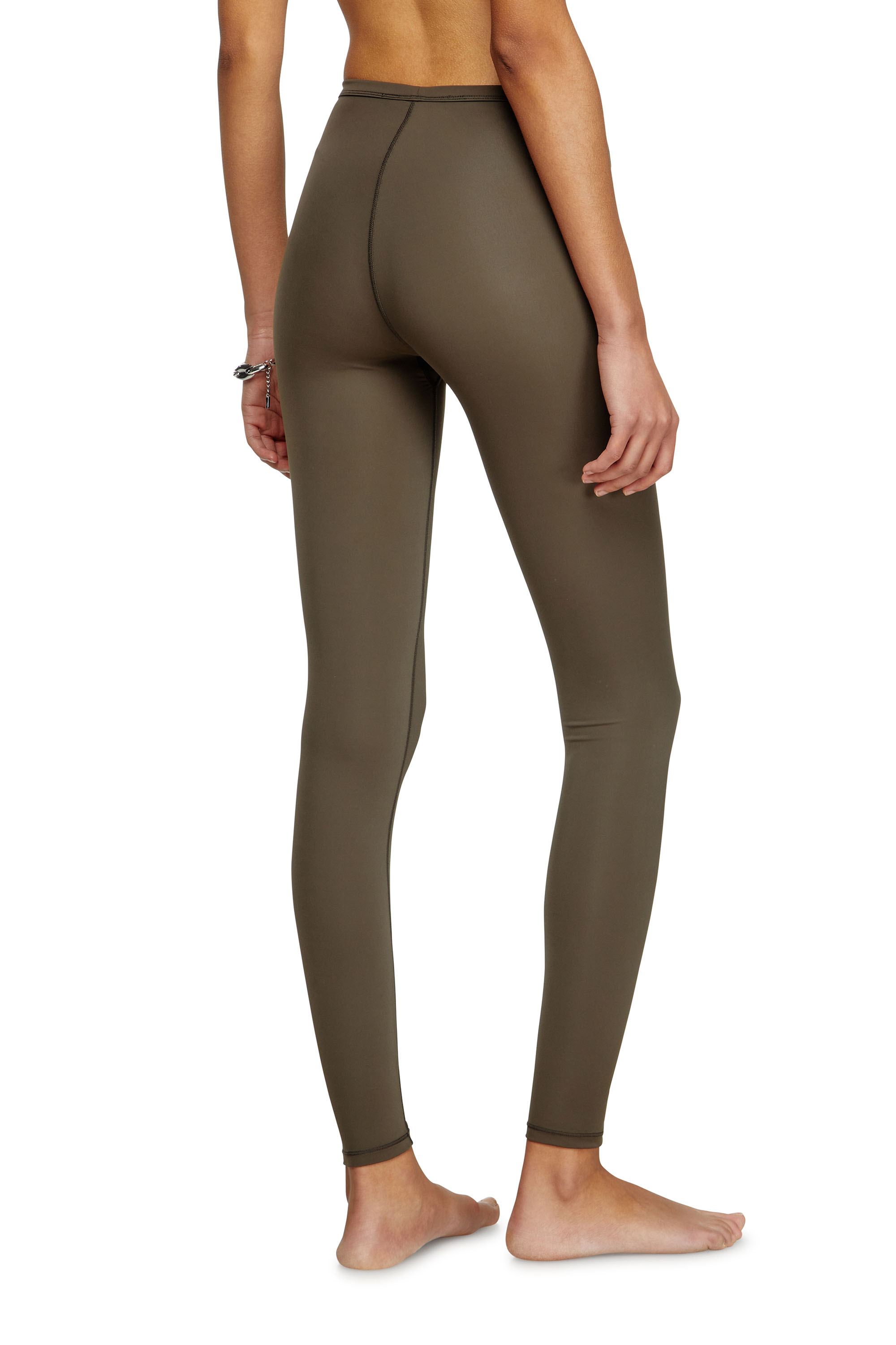 Diesel - MINA-UTLT, Female's Stretch Nylon leggings in Brown - 3