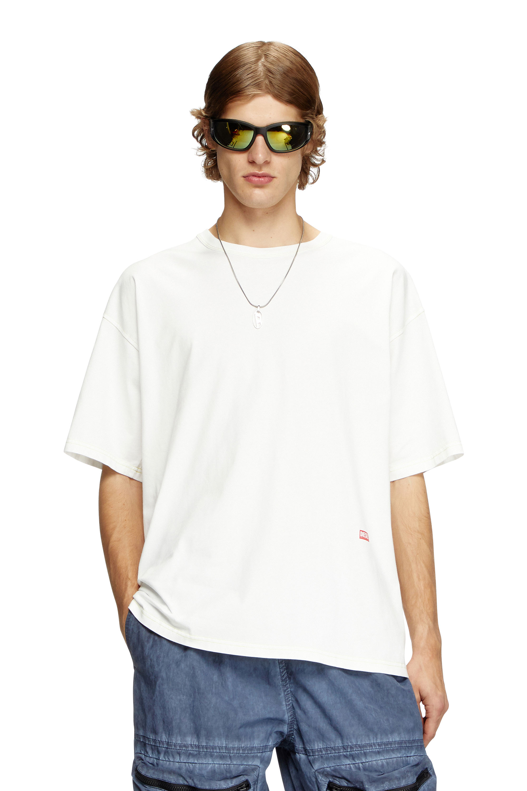 Diesel - T-BOXT-R18, Male's T-shirt with apple core print in White - 1