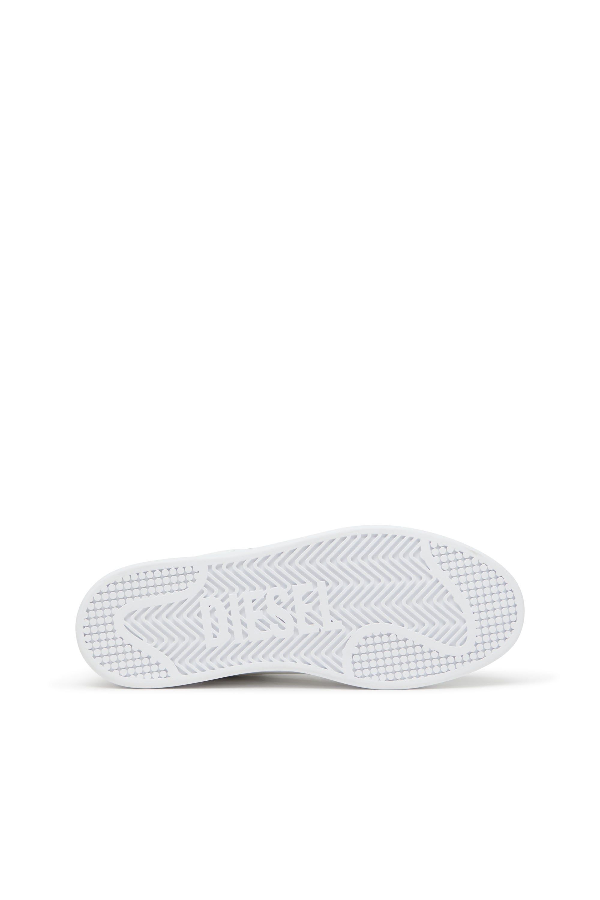 Diesel - S-DAKOTA LOW, Male's S-Dakota-Leather sneakers with perforated logo in White - 4