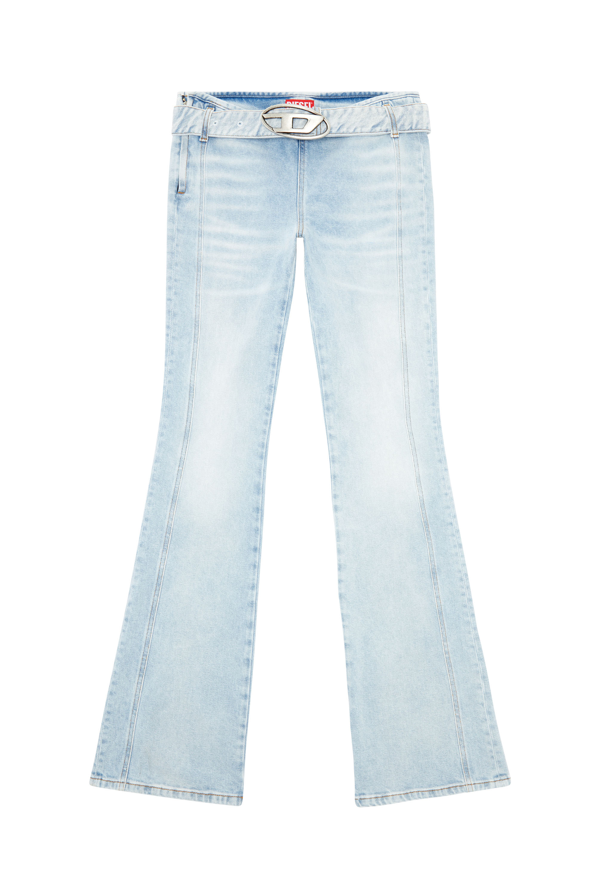 Diesel - Bootcut Jeans D-Ebbybelt 0JGAA Femme, Bleu Clair - Image 3