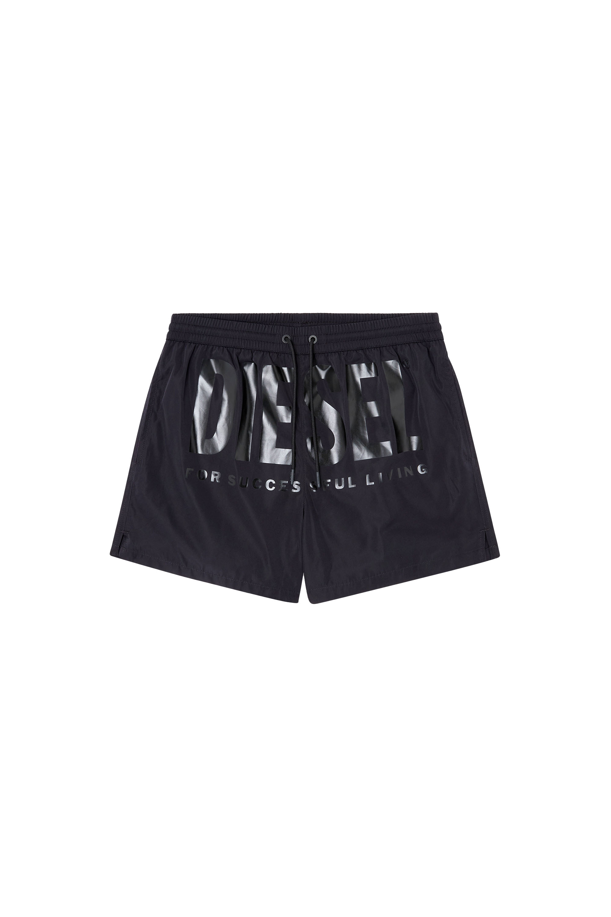 Diesel - KEN-37-D-CORE, Male's Mid-length swim shorts with maxi logo in Black - 3