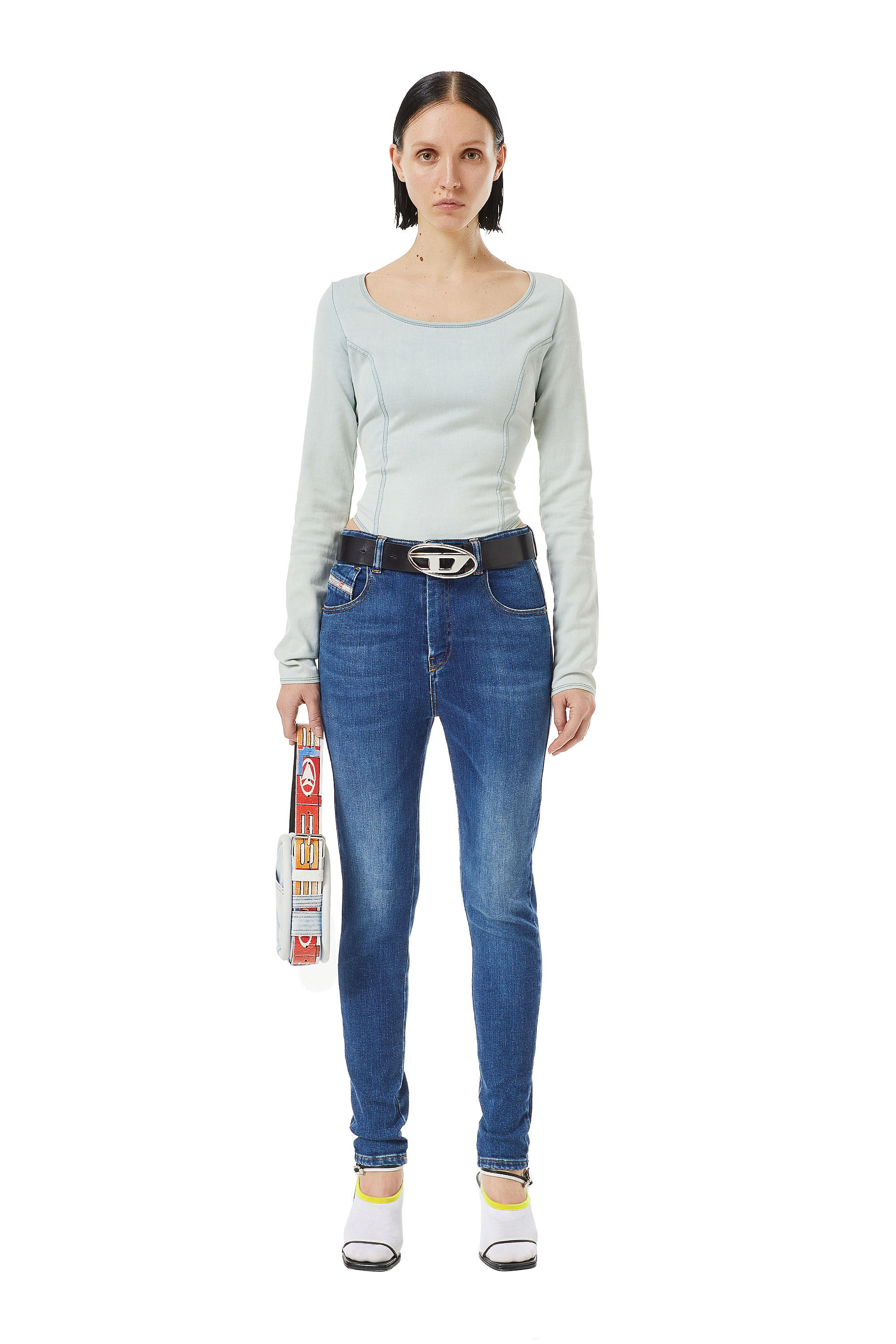 Diesel - Female's Super skinny Jeans 1984 Slandy-High 09C21, Medium Blue - 3