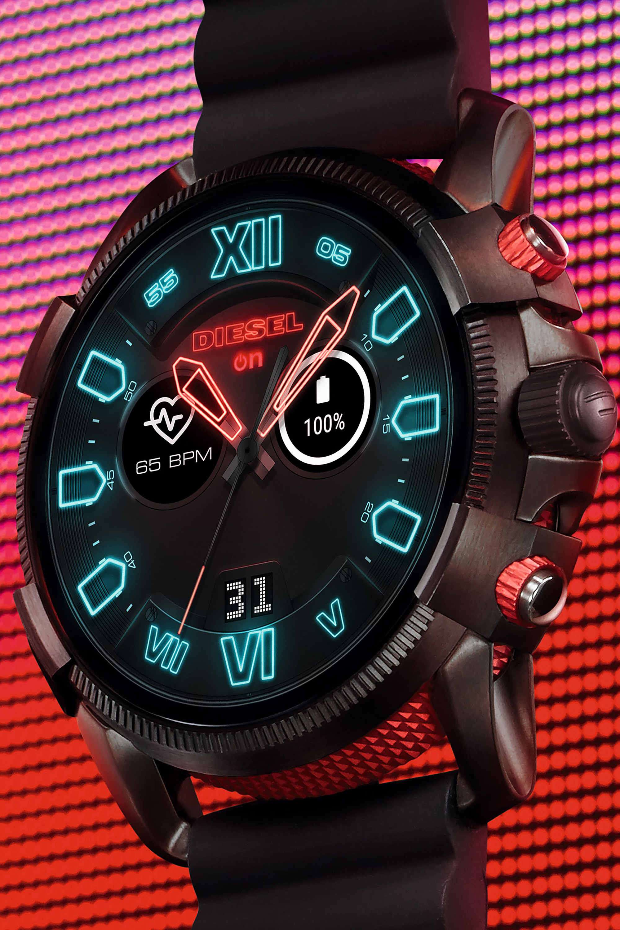 Diesel - DT2010, Male's Full Guard 2.5 smartwatch black silicone in Black - 4