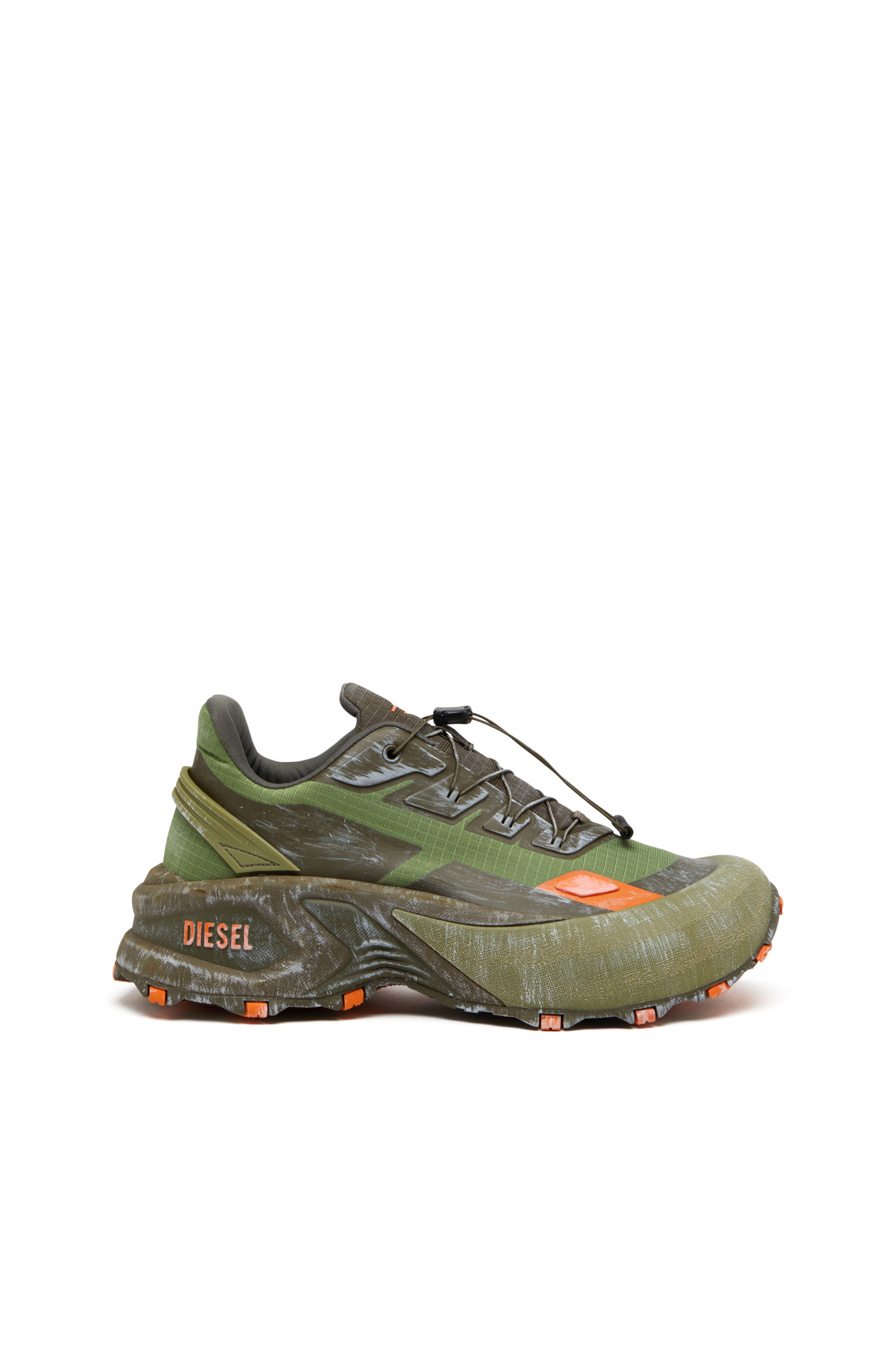 Diesel - D-CAGE RUNNER, Male's D-Cage Runner-Sneaker in Green/Orange - 1