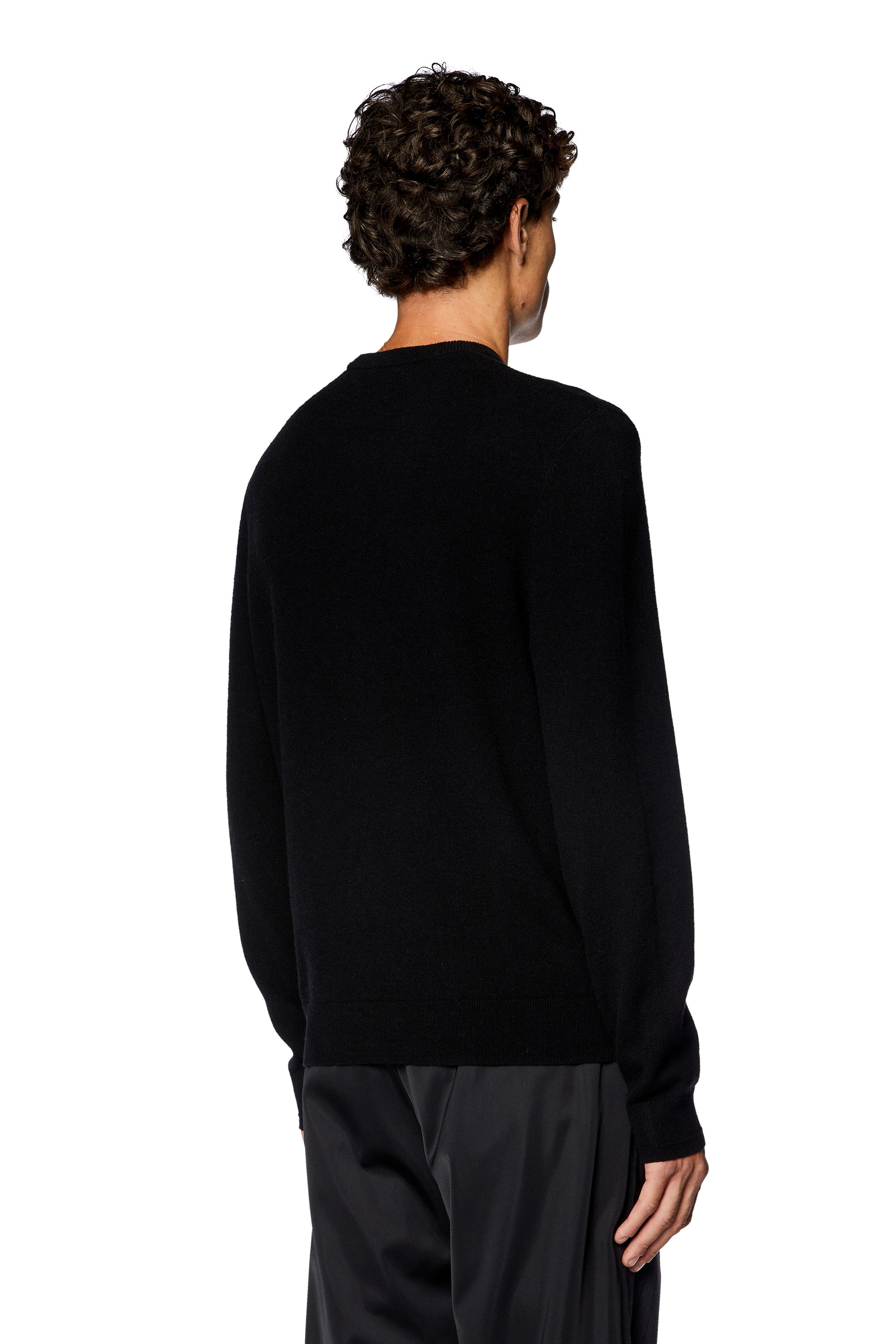 Diesel - K-VIERI, Male's Wool and cashmere jumper in Black - 2