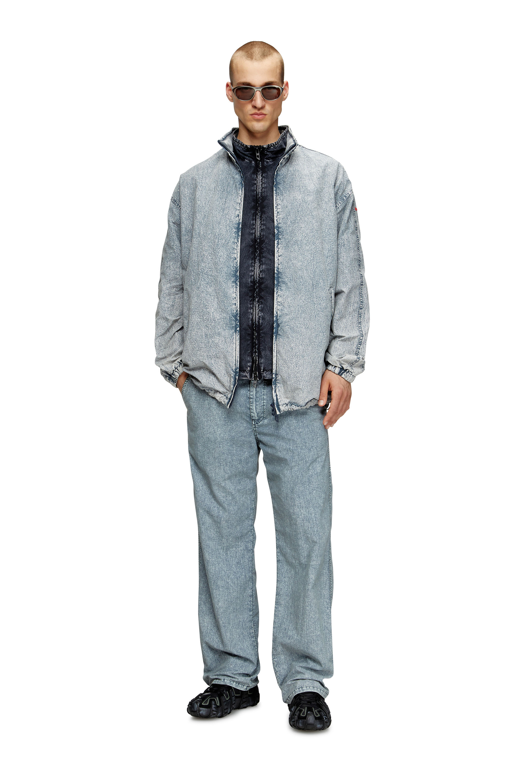 Diesel - J-WILSON, Male's Jacket in recycled nylon taslan in Light Blue - 2