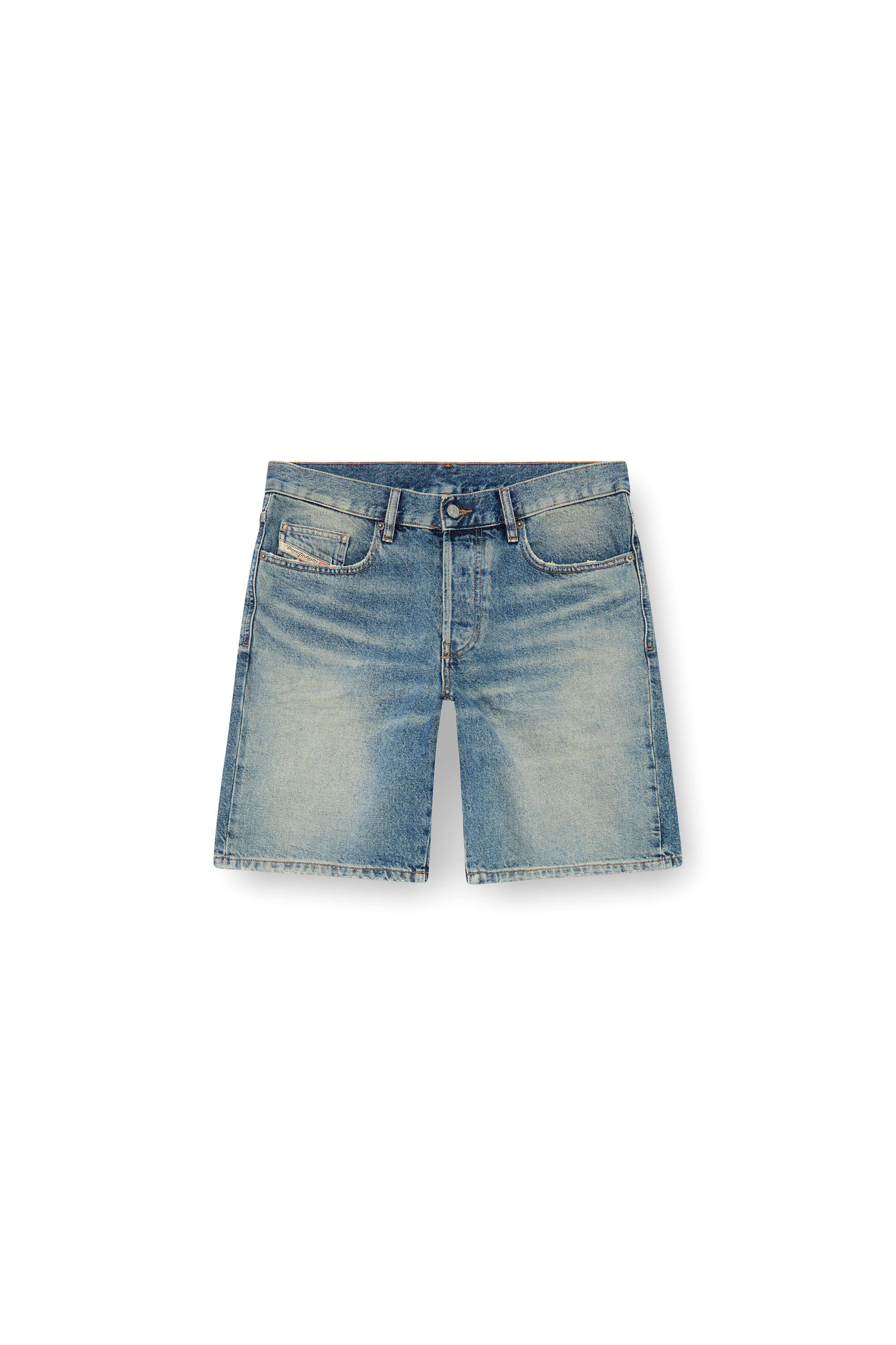 Diesel - REGULAR-SHORT, Male's Denim shorts in Medium Blue - 3