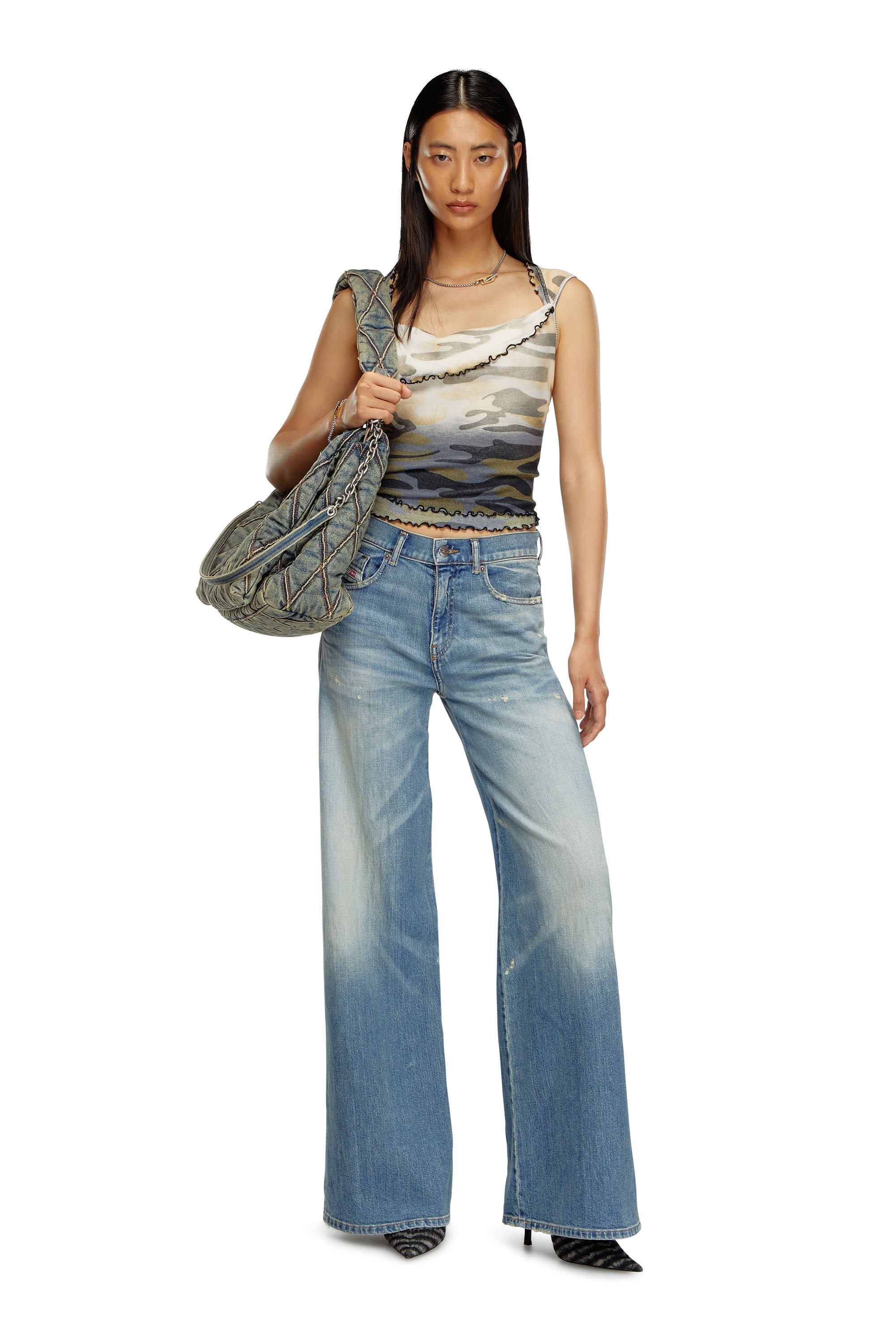 Diesel - Female's Flare Jeans 1978 D-Akemi 09J44, Medium Blue - 2