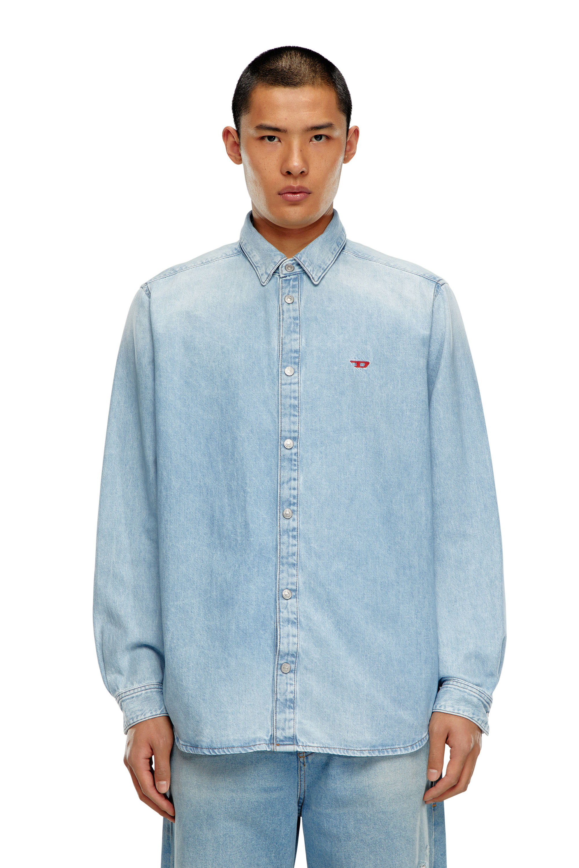 Diesel - D-SIMPLY, Chemise en denim Homme in Bleu - 4