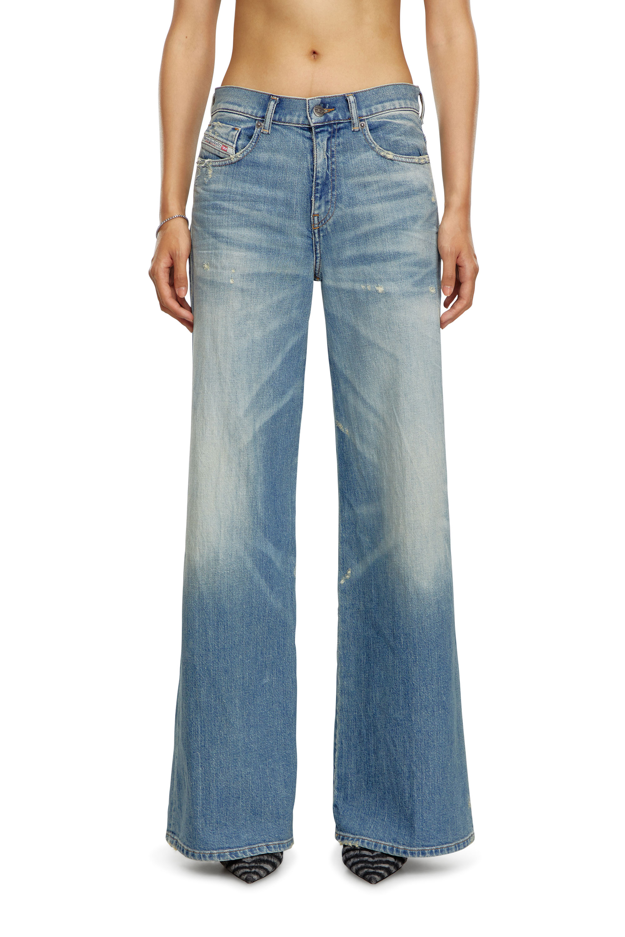 Diesel - Female's Flare Jeans 1978 D-Akemi 09J44, Medium Blue - 1