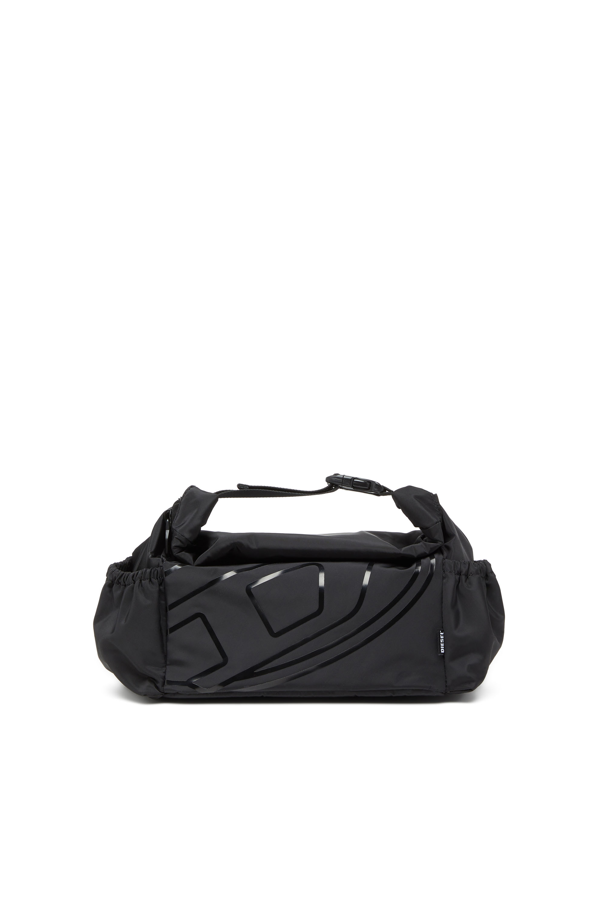 Diesel - DRAPE WASH BAG X, Male's Nylon wash bag with Oval D print in Black - 1
