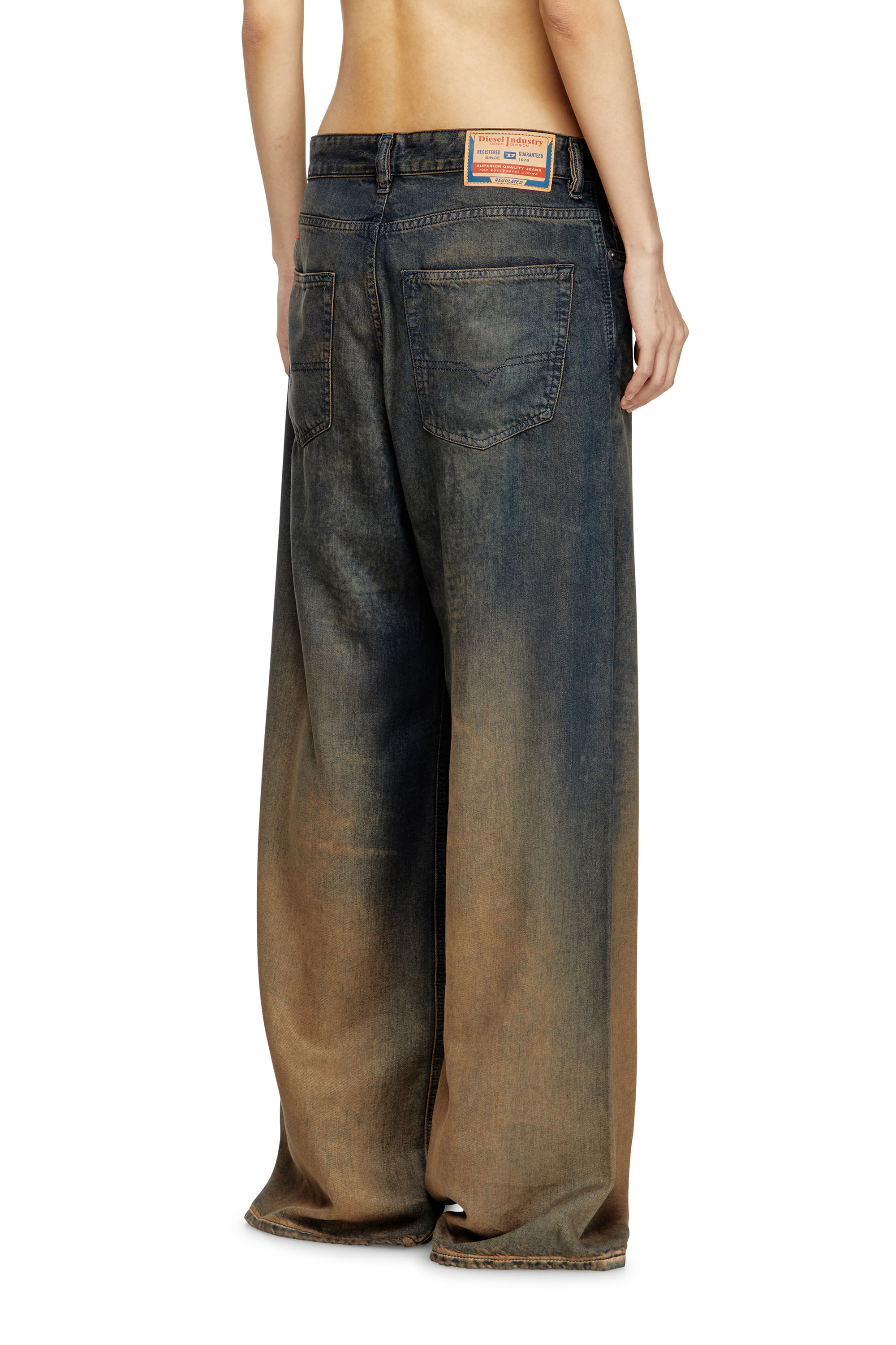 Diesel - Relaxed Jeans 1996 D-Sire 068TF Femme, Bleu/Marron - Image 4